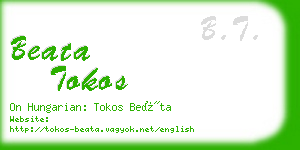 beata tokos business card